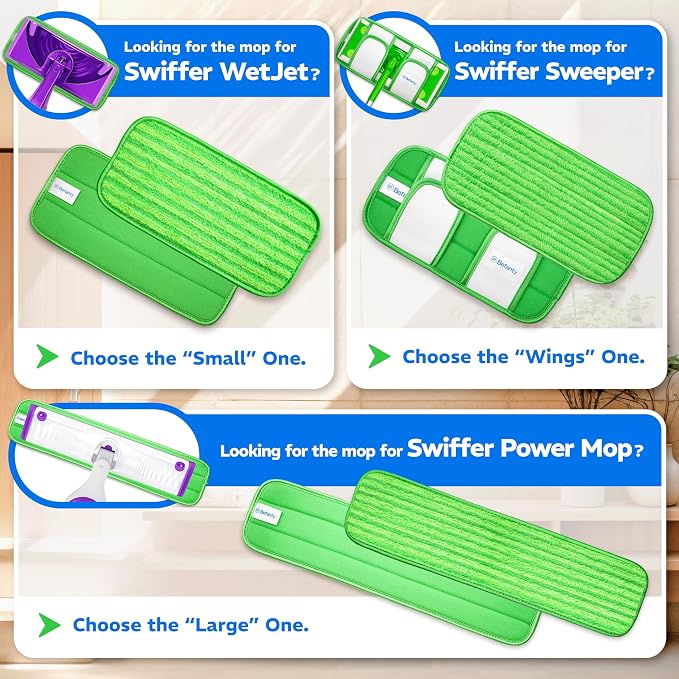 4 Pack Reusable Microfiber Mop Pads, Compatible - Image 7