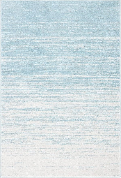 SAFAVIEH Adirondack Collection Accent Rug - 4'5" x 6'5", Aqua & Ivory, Modern Ombre Design, Non Shedding & Easy to Clean, Ideal for Living Room, Bedroom, Office, Dining Space (ADR113J)