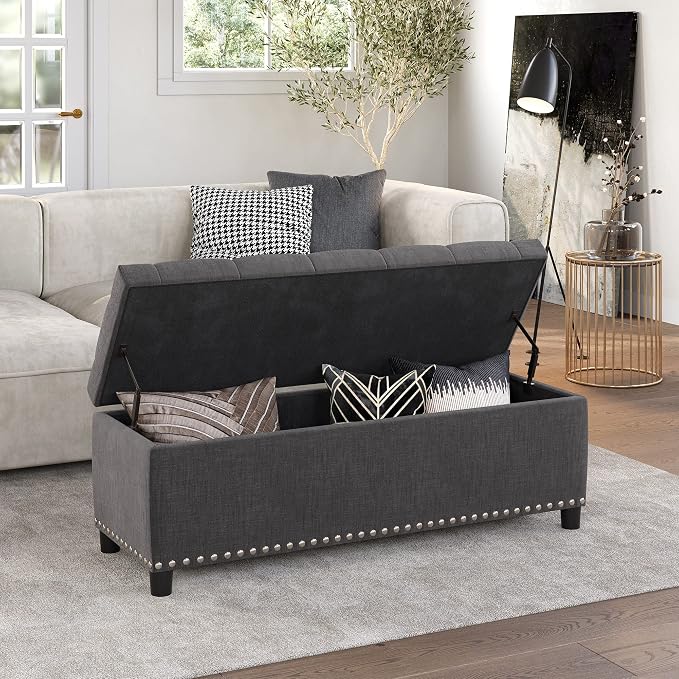 BELLEZE 47" Storage Ottoman, Storage Bench - Image 6