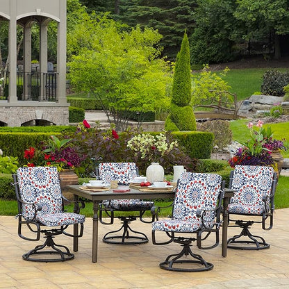 Arden Outdoor Midback Chair Cushion, 18 x 16.5, Clark Blue