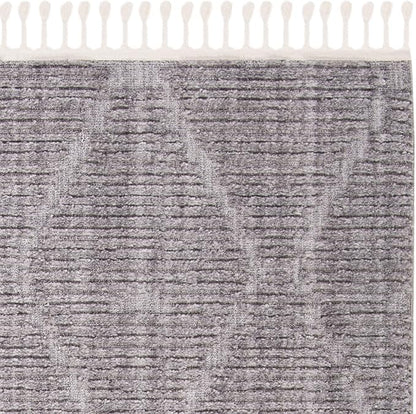 SAFAVIEH Marrakech Collection Runner Rug - 2'2" x 8', Grey, Moroccan Boho Tribal Tassel Design, Non-Shedding & Easy Care, Ideal for High Traffic Areas in Living Room, Bedroom (MRK517F)