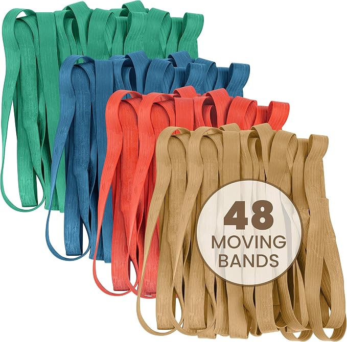 kitchentoolz 48 Pack Mover Bands – Extra Large Rubber Bands by KITCHENTOOLZ