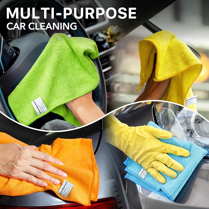 Simple Houseware Microfiber Cleaning Cloth 50 Pack, 4 Colors - Image 8