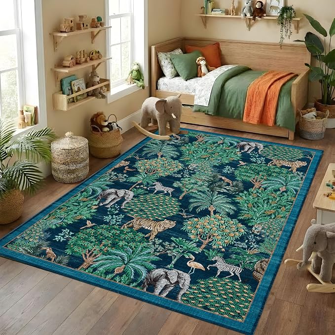 GarveeHome Jungle 8x10 Area Rug Washable Rugs - Image 2