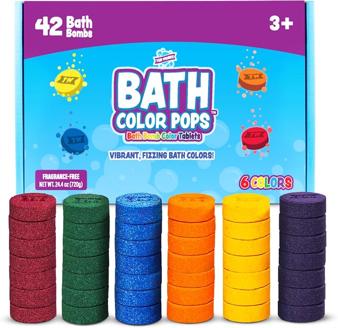 Tub Works® Bath Color Pops™ Moisturizing Kids Bath Bombs, Vibrant Water Color by TubWorks