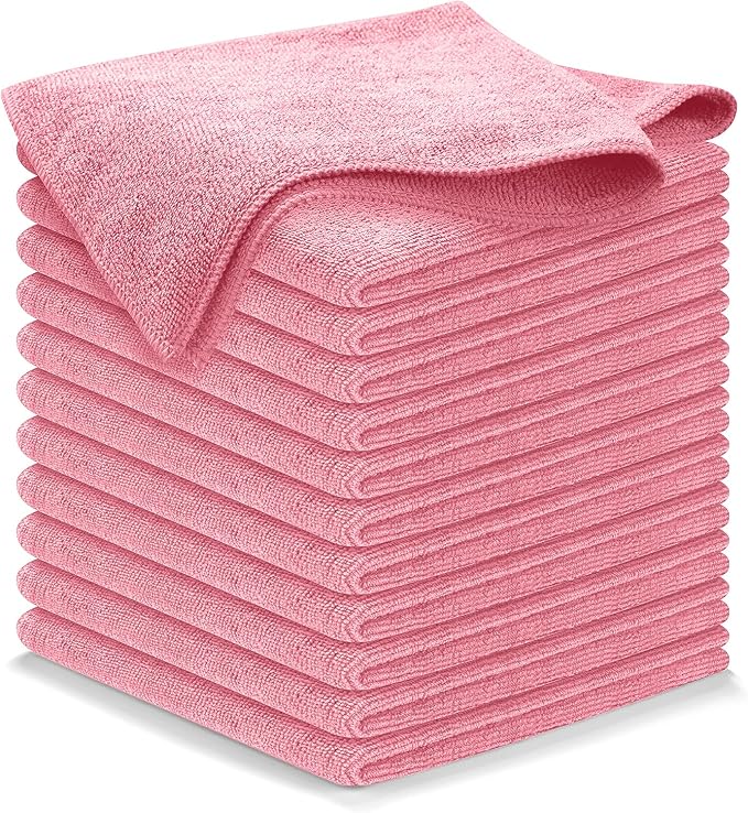 USANOOKS Microfiber Cleaning Cloth Light Pink by USANOOKS
