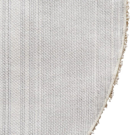 Unique Loom Solid Shag Collection Area Rug (5' 1" x 8' Oval, Pure Ivory)