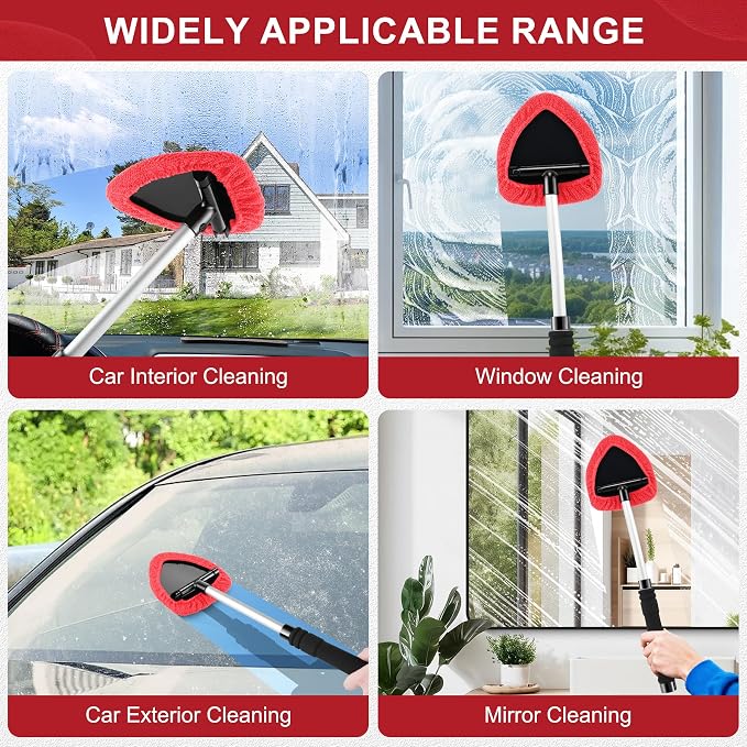 JUSTTOP Windshield Cleaner Tool, Car Interior&Exterior Window Cleaning Tool - Image 7