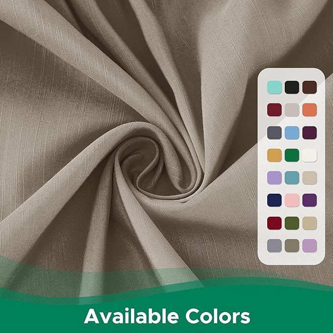Biscaynebay Wrap Around Bed Skirts for King & Cal King Beds Short Drop of 12", Taupe Adjustable Elastic Dust Ruffles Easy Fit Wrinkle Resistant Silky Luxurious Fabric Machine Washable