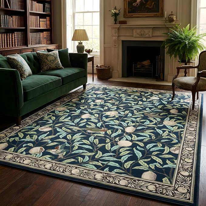 GarveeHome Boho Leaf Rugs for Bedroom, 5x7 Area Rugs for Living Room by GarveeHome