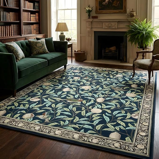 GarveeHome Boho Leaf Rugs for Bedroom, 5x7 Area Rugs for Living Room by GarveeHome