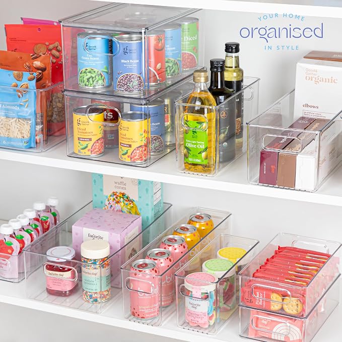 Plastic Food Storage 6 Pack Clear Container Bin - Image 7