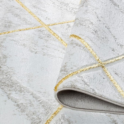 GLORY RUGS Area Rugs Marble 5x7 Cream Gold Carpet Modern Abstract Rug Living Room Dining Bedroom Rug