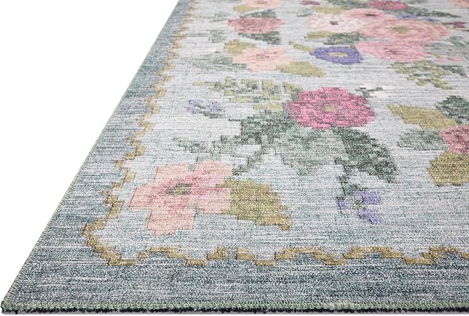 Loloi Rifle Paper Co. Rosa Collection RSA-02 Sky 8'-4" x 11'-6" Area Rug
