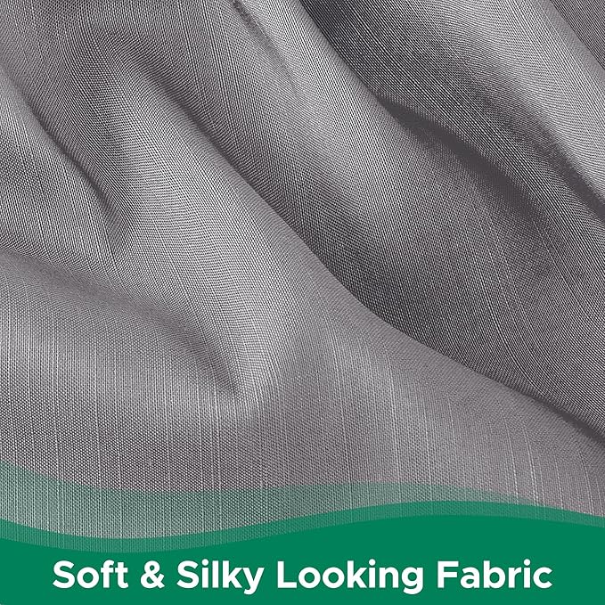 Biscaynebay Wrap Around Bed Skirts for Queen Beds 14" Drop, Silver Grey Adjustable Elastic Dust Ruffles Easy Fit Wrinkle Resistant Silky Luxurious Fabric Machine Washable