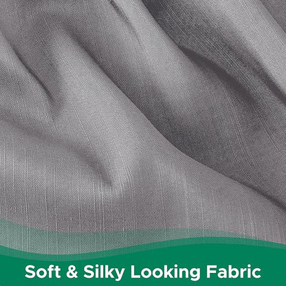Biscaynebay Wrap Around Bed Skirts for Twin & Twin XL Beds 22" Long Drop, Silver Grey Adjustable Elastic Dust Ruffles Easy Fit Wrinkle Resistant Silky Luxurious Fabric Machine Washable