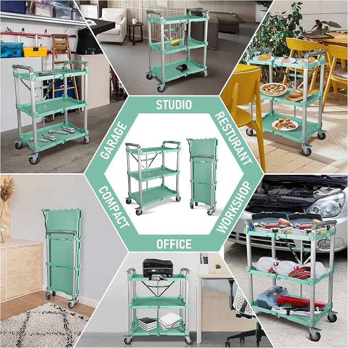 Olympia Tools 89-353 Pack N Roll Collapsible Service Cart, 300LB Capacity - Image 2