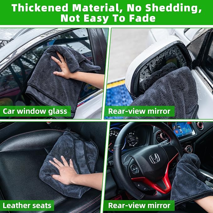 CADONO Huge Microfiber Car Drying Towel, Ultra Absorbent Microfiber Cleaning - Image 6