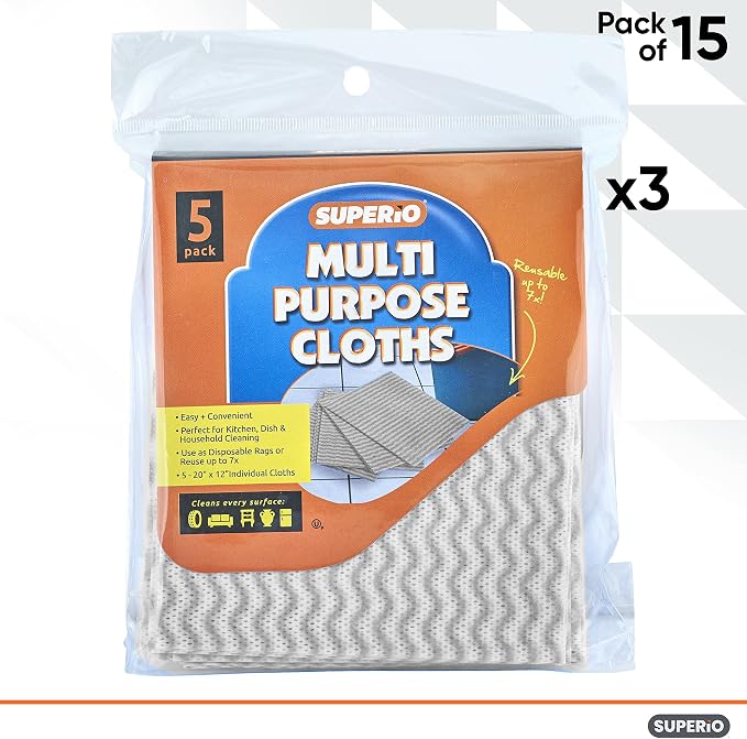 Superio Handy Wipes For Kitchen Multi-Purpose Heavy-Duty Reusable Cleaning - Image 7