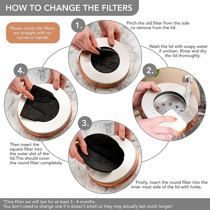 RED FACTOR Premium Compost Bin for Kitchen Countertop - Image 6
