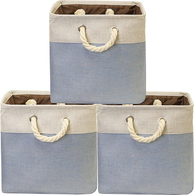 SIMPLE HOUSEWARE Fabric Storage Cubes, 3 Pack - Image 3