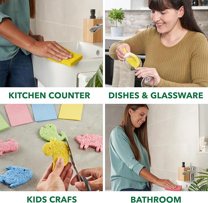 Compressed Non-Scratch Kitchen Sponges - Image 5
