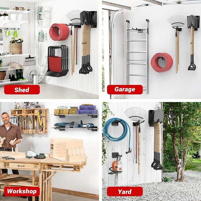 Ultrawall Garage Storage Hooks, Heavy Duty Steel Tool Organizer, 12.4 Inch Wall - Image 7