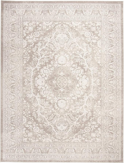 SAFAVIEH Area Rug 8x10 - Reflection Collection - Large - Beige & Cream, Non-Shedding & Easy Cleaning, Ideal for Living Room, Bedroom, Dining Space (RFT668A)