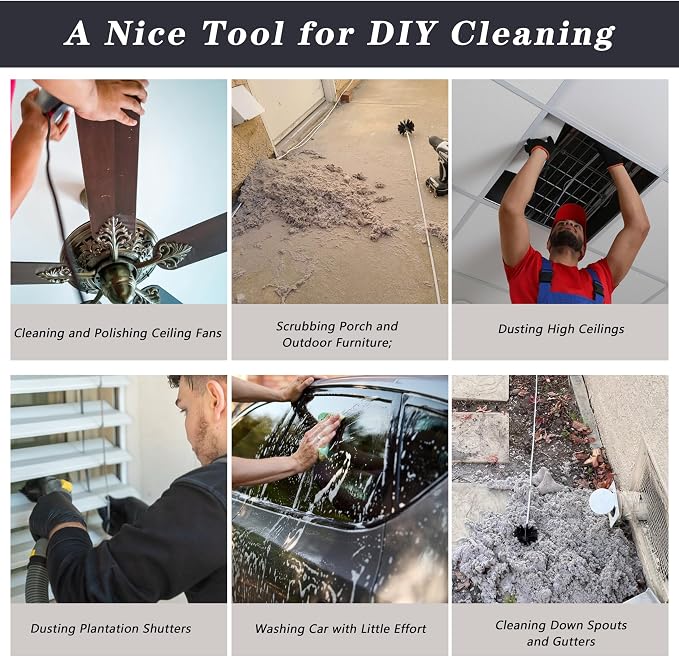 Chimney Sweep Kit Chimney Brush Kit Chimney Cleaning Kit, 20FT Dryer Vent - Image 9