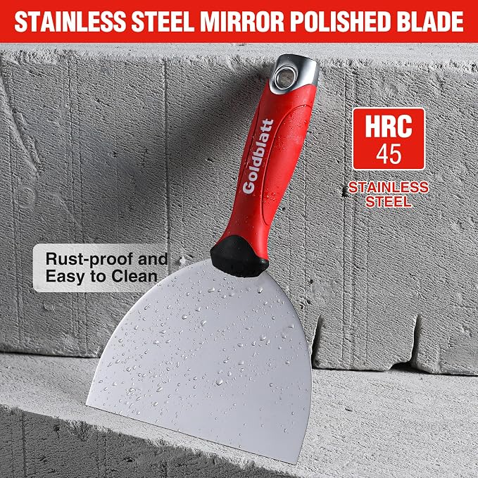 Goldblatt 6" Putty Knife, Stainless Steel Scraping Paint, Putty Knife Scraper - Image 5