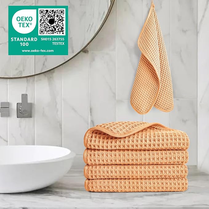 POLYTE 430 GSM Microfiber Lint Free Washcloth Face Towel, 13 x 13 in, 4 Pack - Image 5