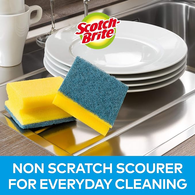 Scotch-Brite Delicate Non-Scratch Sponge Scourer, 12 Pieces - Image 4