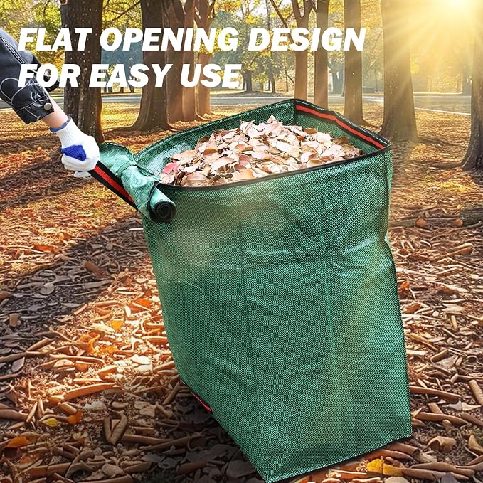 2 Pack 53 Gallons Yard Waste Bags, Reusable Heavy Duty Lawn and Leaf Bags - Image 5