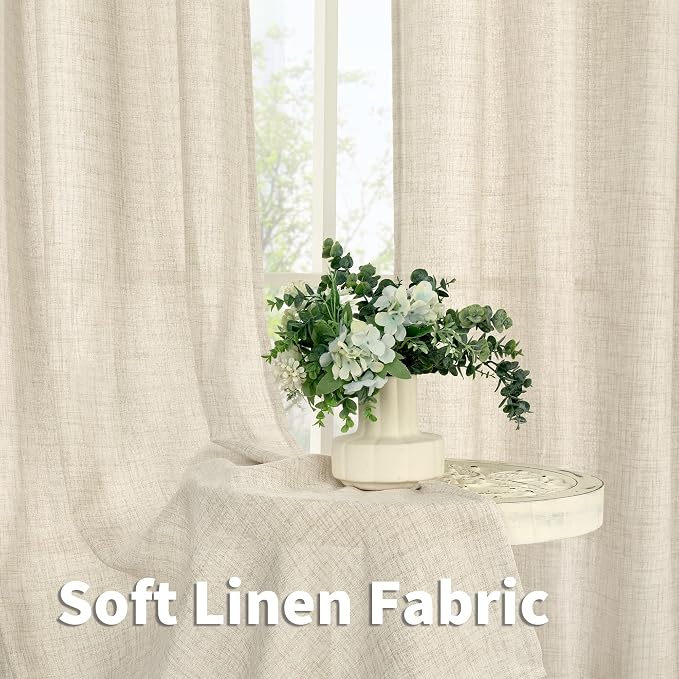 YoungsTex Linen Curtains 40 Inch Length - Image 3