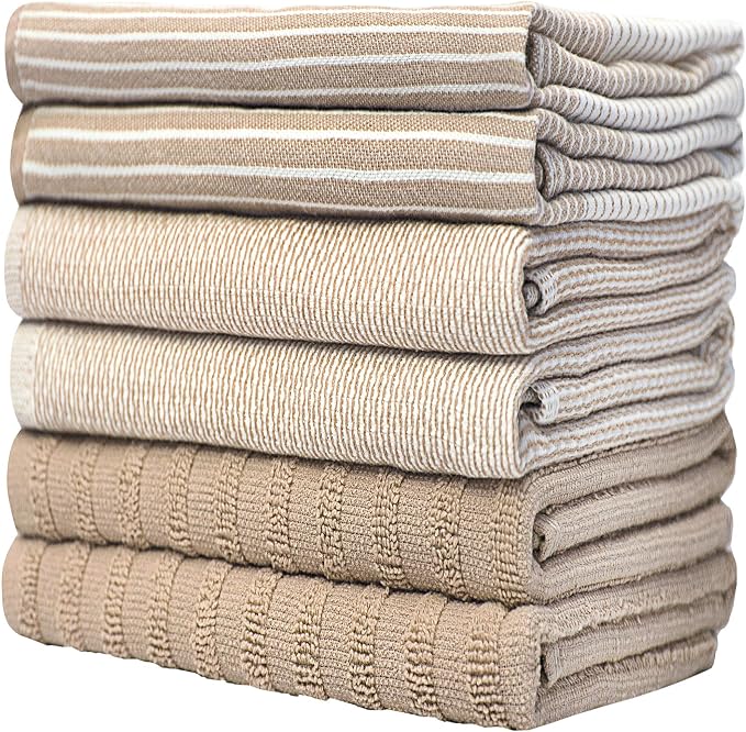 Premium Kitchen Towels | Large Cotton Dish Towels | Flat & Terry Highly - Image 6
