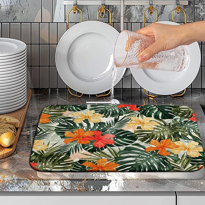 Tropical Leaves Flower Drying Mat - Image 5