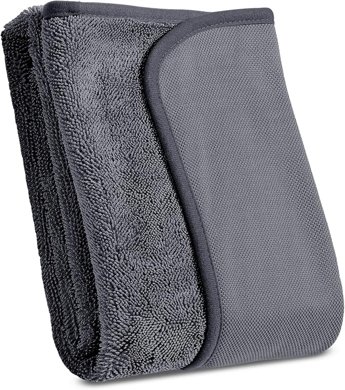 JOYMOOP Microfiber Towels for Cars, 35.4" x 23.6" Car Drying Towel, Dark Gray by JOYMOOP