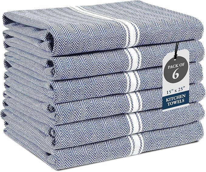 Lane Linen Kitchen Towel Set, 6 Pack 100% Cotton Hand Towels by LaneLinen