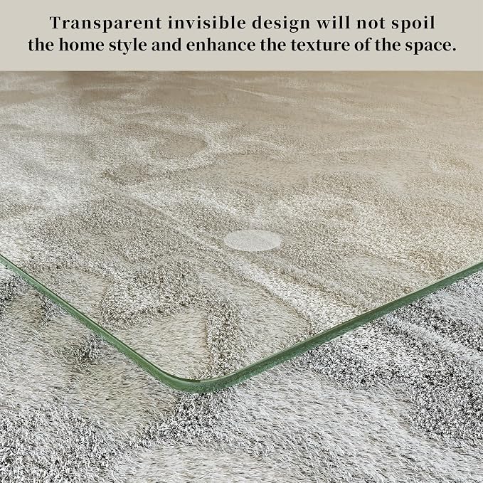 30" x 48" Glass Chair Mat, 1/5" Thick Office Chair Mat - Image 3