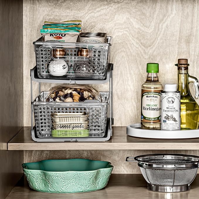 madesmart 2 Tier Organizer, Under Cabinet Storage - Image 8