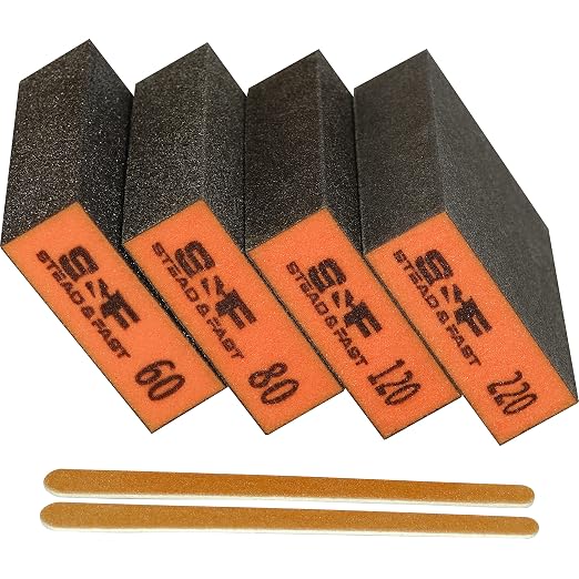 Sanding Sponge, 60 80 120 220 Coarse Medium Fine Grit Sanding Block, Sander by SFSTEADFAST