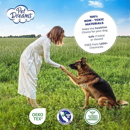 Pet Dreams Dog Crate Pad - Washable Kennel Mat, Crate Pads for Dog Cages, Non-Toxic, Flat Indoor Cat Bed, Fits iCrate 18, 24, 30, 36, 42, 48 Inches (Khaki, X Large, 42")