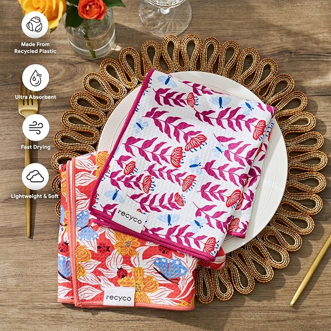 RECYCO Waffle Kitchen Towel Set of 2 - Image 2