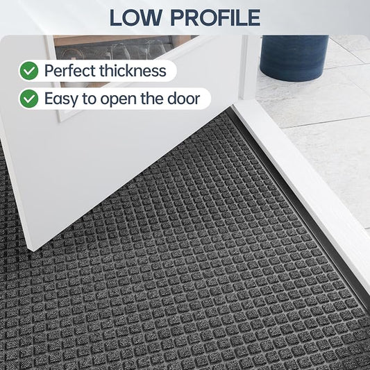 Amyracel Front Door Mat Outside Entrance, Heavy Duty Rubber Backing Door Mats - Image 2