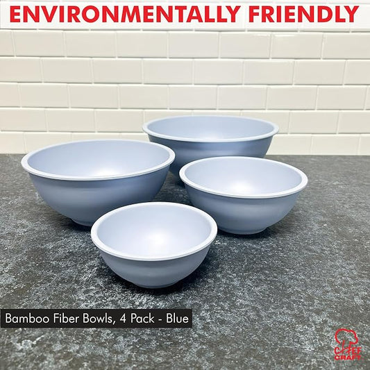 Chef Craft Eco Bamboo Fiber Mixing Bowl Set, 4 Piece Set - Image 2