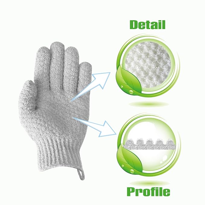 Evridwear Exfoliating Dual Texture Bath Gloves - Image 5