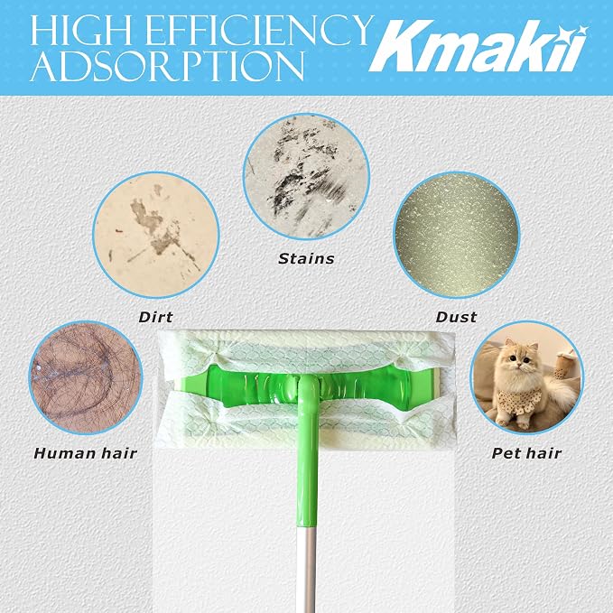 KMAKII Dry Sweeping Cloths Dry Mop Refills - Image 4