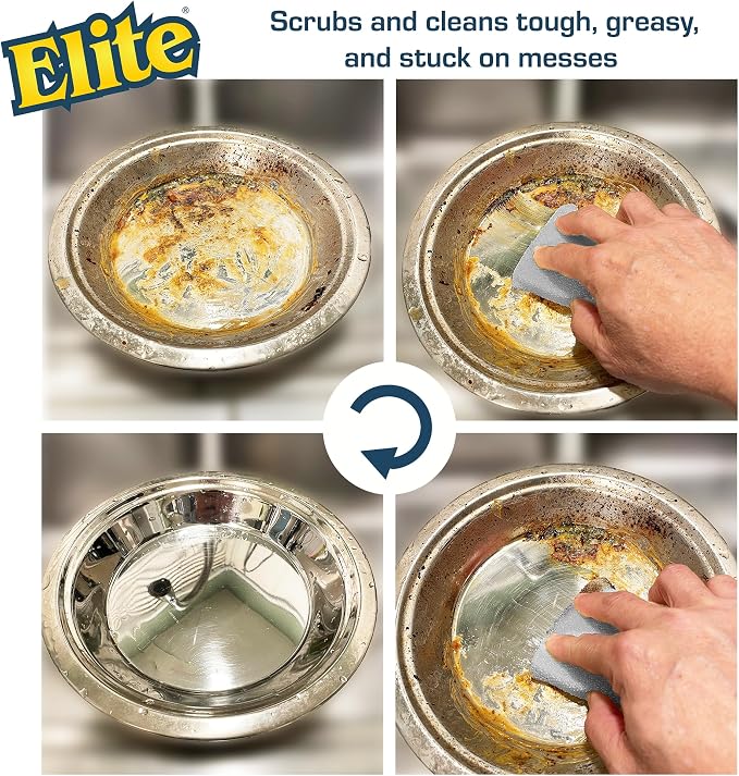 Elite Silver Scrubber PRO Sponge, 6 Pack, Non Scratch, Sponges - Image 6