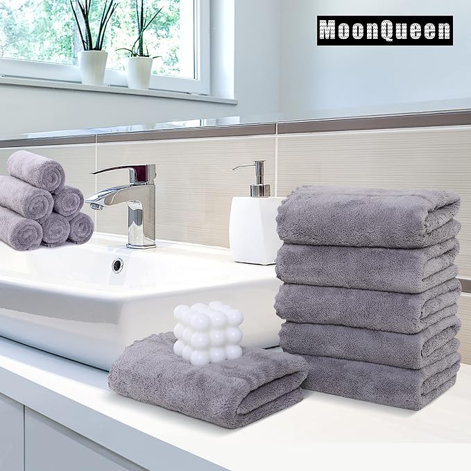 MOONQUEEN 6 Pack Premium Hand Towels - Image 2