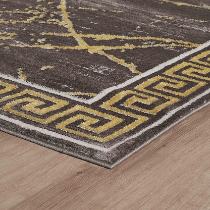 GLORY RUGS Area Rugs Marble 5x7 Brown Gold Carpet Modern Abstract Rug Living Room Dining Bedroom Rug